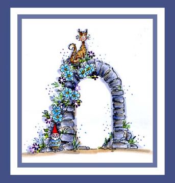 Cat On Arch Card